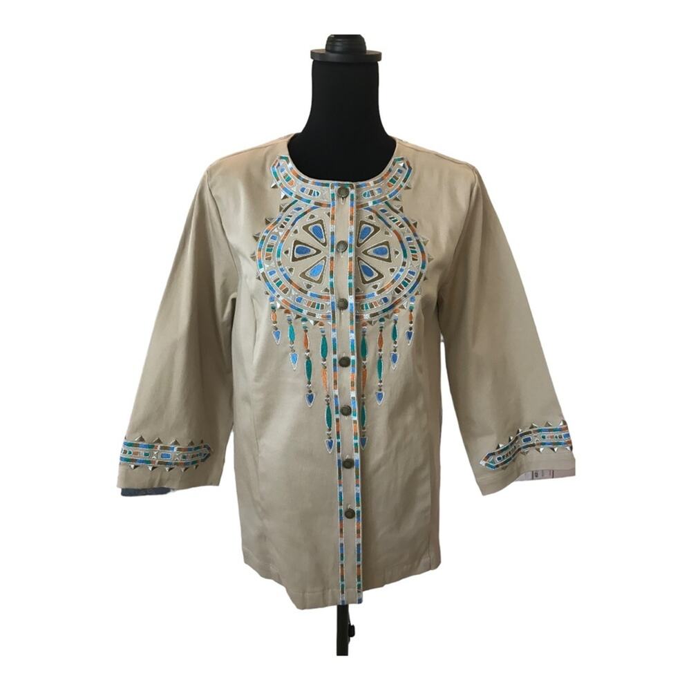 * New ~  BOB MACKIE ~ Santa Fe Dream embroidered jacket ~ Size Large~